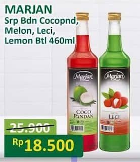 Promo Harga Marjan Syrup Boudoin Melon, Leci, Lemon, Cocopandan 460 ml - Alfamart