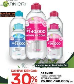 Promo Harga GARNIER Micellar Water per 2 pcs - Guardian