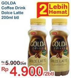 Promo Harga Golda Coffee Drink Dolce Latte per 2 botol 200 ml - Indomaret