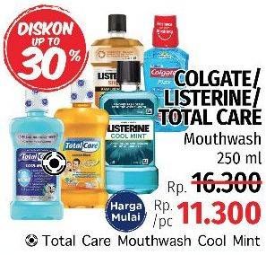 Promo Harga COLGATE / LISTERINE / TOTAL CARE Mouthwash 250ml  - LotteMart