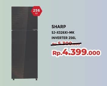 Promo Harga Sharp SJ-X326XI-MK Inverter 256 L  - Yogya