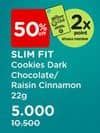 Promo Harga Slim & Fit Cookies Dark Chocolate, Raisin Cinnamon 22 gr - Watsons