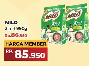 Promo Harga Milo ActivGo 3in1 1000 gr - Yogya