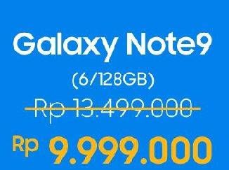 Promo Harga SAMSUNG Galaxy Note 9  - Erafone