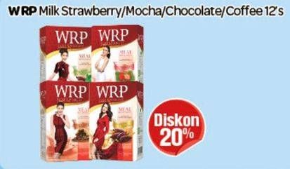 Promo Harga WRP Lose Weight Meal Replacement Strawberry, Mocca, Coffee, Chocolate 12 pcs - Carrefour