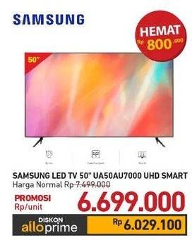Promo Harga Samsung UA50AU7000 UHD Smart TV  - Carrefour