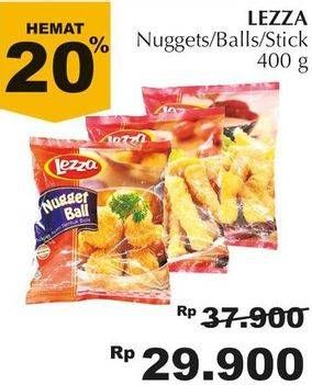 Promo Harga LEZZA Nugget Chicken Nugget, Chickel Ball, Stick 400 gr - Giant