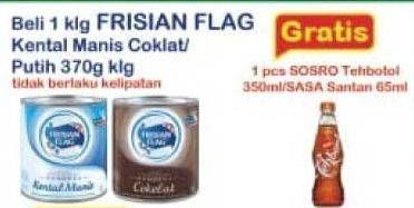 Promo Harga FRISIAN FLAG Susu Kental Manis Cokelat, Putih 370 gr - Indomaret