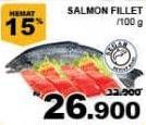 Promo Harga Salmon Fillet per 100 gr - Giant