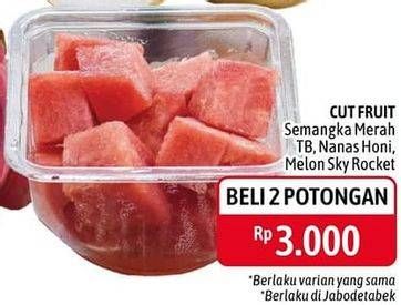 Promo Harga Cut Fruit Melon Golden, Nanas Honi, Semangka Merah  - Alfamidi