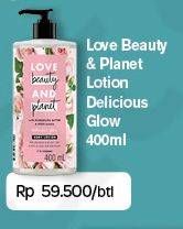 Promo Harga LOVE BEAUTY AND PLANET Body Lotion Delicious Glow 400 ml - Carrefour