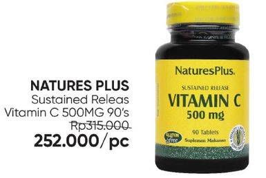Promo Harga Natures Plus Vitamin C 500mg 90 pcs - Guardian