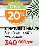 Promo Harga Natures Health Slim Assure 60 pcs - Guardian