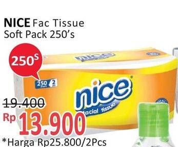 Promo Harga NICE Facial Tissue Soft Pack 250 sheet - Alfamidi