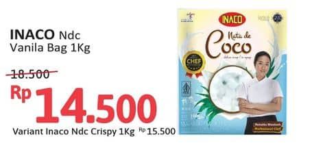 Promo Harga Inaco Nata De Coco Vanila 1000 gr - Alfamidi