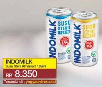 Promo Harga Indomilk Susu Steril All Variants 189 ml - Yogya