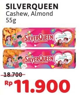 Promo Harga Silver Queen Chocolate Cashew, Almonds 58 gr - Alfamidi