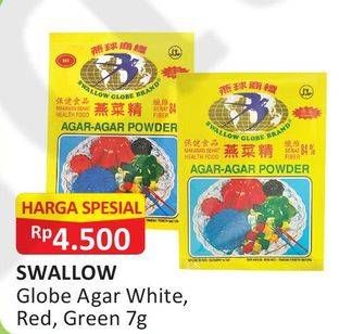 Promo Harga SWALLOW Agar Agar Powder White, Green, Red 7 gr - Alfamart
