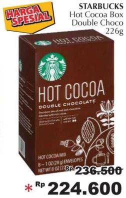 Promo Harga Starbucks Hot Cocoa Double Chocolate 226 gr - Giant