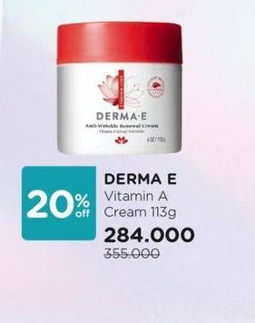 Promo Harga Derma-e Vitamin A Cream 113 gr - Watsons