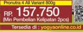 Promo Harga Nutrilon Royal 4 Susu Pertumbuhan All Variants 800 gr - Yogya