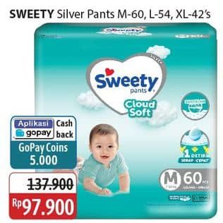 Promo Harga Sweety Silver Pants M60, XL42, L54 42 pcs - Alfamidi