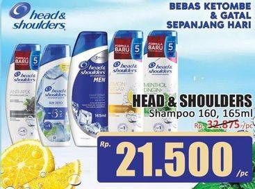 Promo Harga Head & Shoulders Shampoo 160 ml - Hari Hari