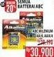 Promo Harga ABC Battery Alkaline All Variants 1 pcs - Hypermart