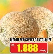 Promo Harga Melon Red Sweet Cantalope per 100 gr - Hari Hari