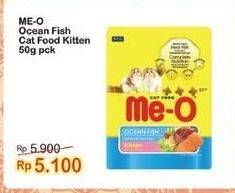 Promo Harga ME-O Makanan Kucing Kitten Ocean Fish 50 gr - Indomaret
