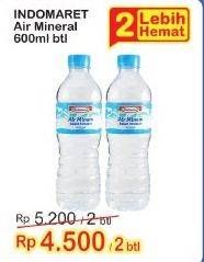 Promo Harga INDOMARET Air Mineral 600 ml - Indomaret