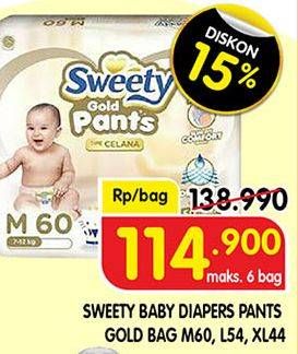 Promo Harga Sweety Gold Pants L54, M60, XL44 44 pcs - Superindo