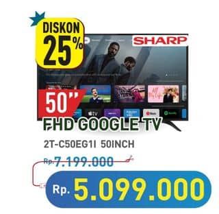 Promo Harga Sharp 2T-C50EG1I  - Hypermart