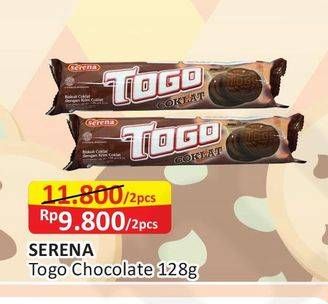 Promo Harga SERENA TOGO Biskuit Cokelat per 2 pouch 128 gr - Alfamart