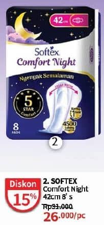 Promo Harga Softex Comfort Night Wing 42cm 8 pcs - Guardian