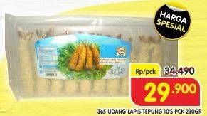 Promo Harga 365 Udang Lapis Tepung per 10 pcs 230 gr - Superindo