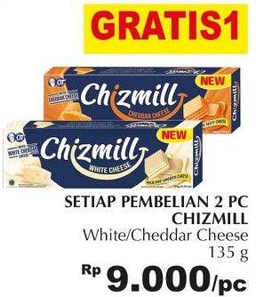 Promo Harga CHIZMILL Wafer Cheddar, White 135 gr - Giant