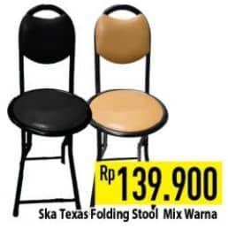 Promo Harga SKA Texas Folding Stool Mix Warna  - Hypermart