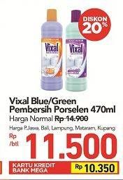 Promo Harga VIXAL Pembersih Porselen Blue, Green 470 ml - Carrefour