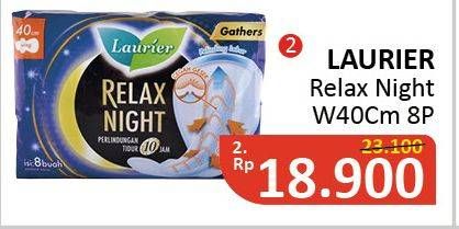 Promo Harga Laurier Relax Night Gathers 40cm 8 pcs - Alfamidi