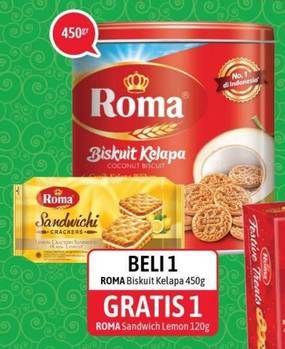 Promo Harga ROMA Biskuit Kelapa 450 gr - Alfamidi