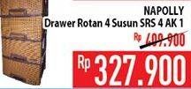 Promo Harga NAPOLLY Stock Case Rattan Rak Susun 4  - Hypermart