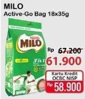 Promo Harga Milo ActivGo 3in1 per 18 sachet 35 gr - Alfamart