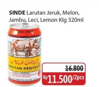 Promo Harga Cap Badak Larutan Penyegar Jeruk, Melon, Leci, Lemon 320 ml - Alfamidi