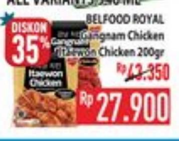 Promo Harga Belfoods Royal Ayam Goreng Ala Korea Gangnam Chicken, Itaewon Chicken 200 gr - Hypermart