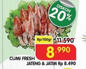 Promo Harga Cumi Cumi Fresh per 100 gr - Superindo