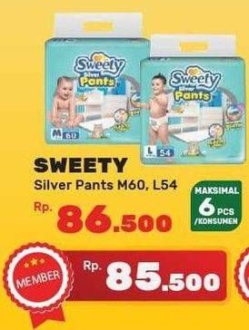 Promo Harga Sweety Silver Pants L54, M60 54 pcs - Yogya