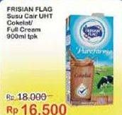 Promo Harga FRISIAN FLAG Susu UHT Purefarm Full Cream, Swiss Chocolate 900 ml - Indomaret