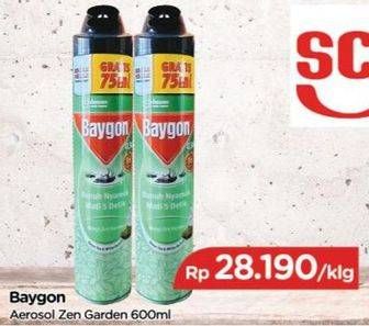 Promo Harga BAYGON Insektisida Spray Flower Garden 600 ml - TIP TOP