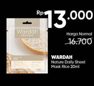 Promo Harga WARDAH Nature Daily Sheet Mask Rice 20 ml - Guardian